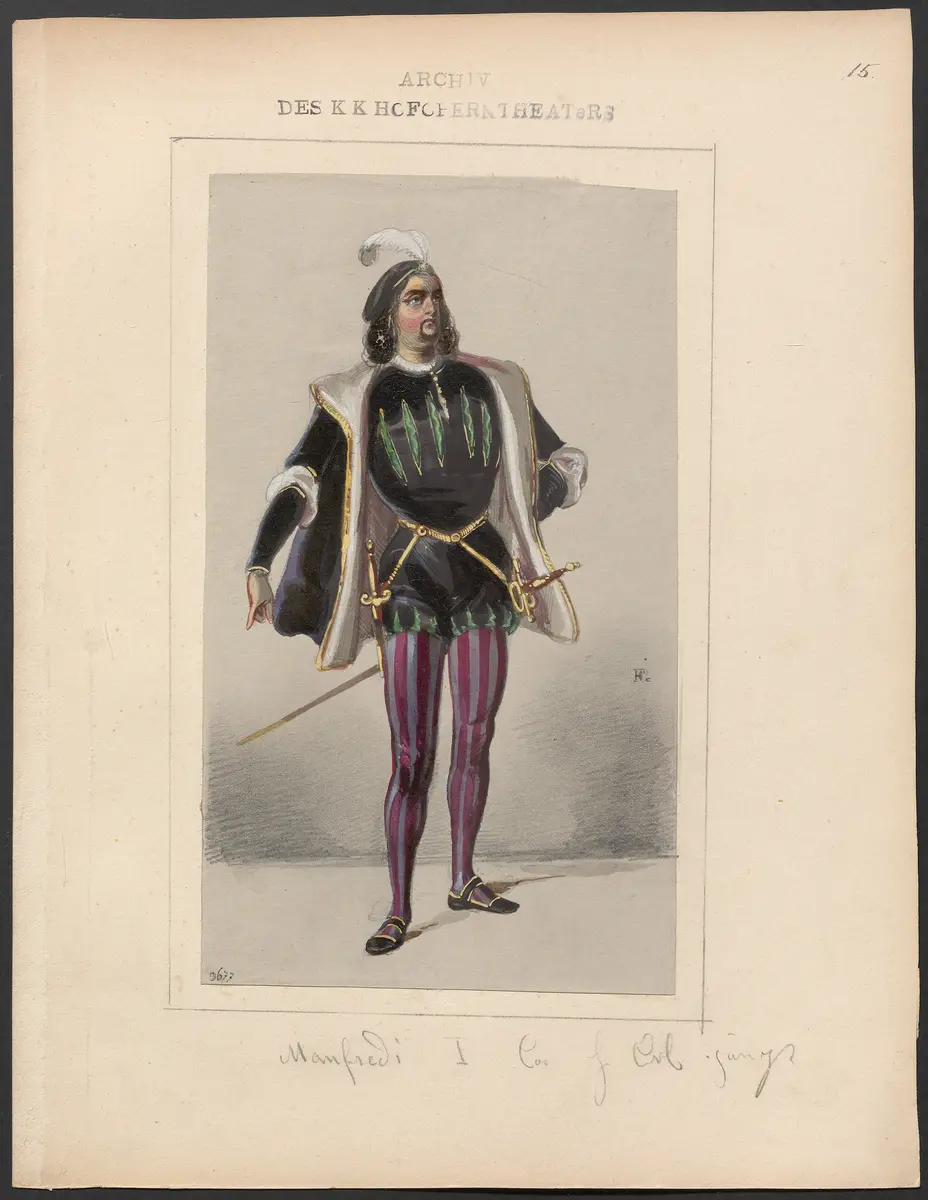 Königin Topas, Originaltitel: La reine Topaze, Titel der Serie: Figurinen des k.k. Hofoperntheaters