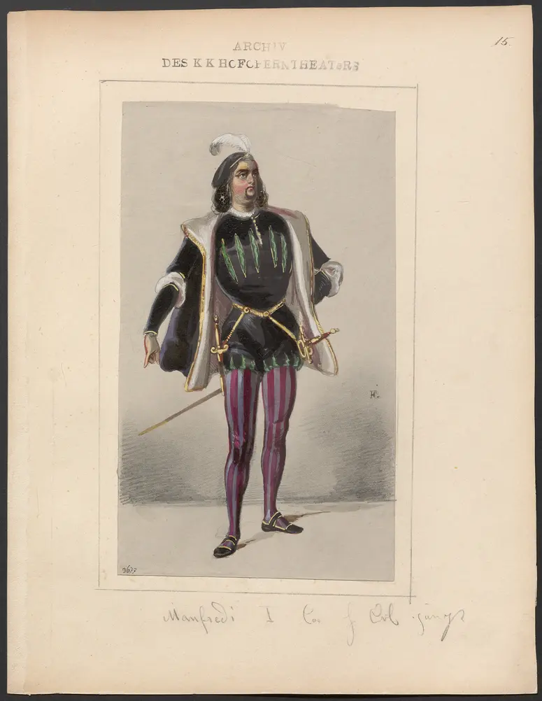 Königin Topas, Originaltitel: La reine Topaze, Titel der Serie: Figurinen des k.k. Hofoperntheaters