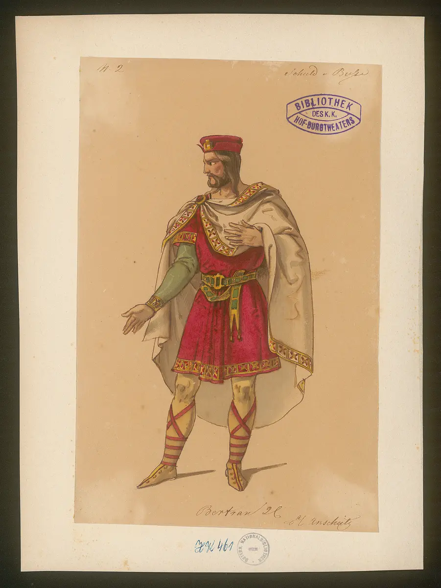 Schuld und Buße, Originaltitel: Genovefa, Titel der Serie: Figurinen des k.k. Hof-Burgtheaters