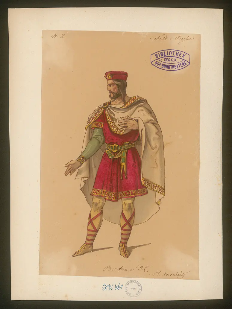 Schuld und Buße, Originaltitel: Genovefa, Titel der Serie: Figurinen des k.k. Hof-Burgtheaters