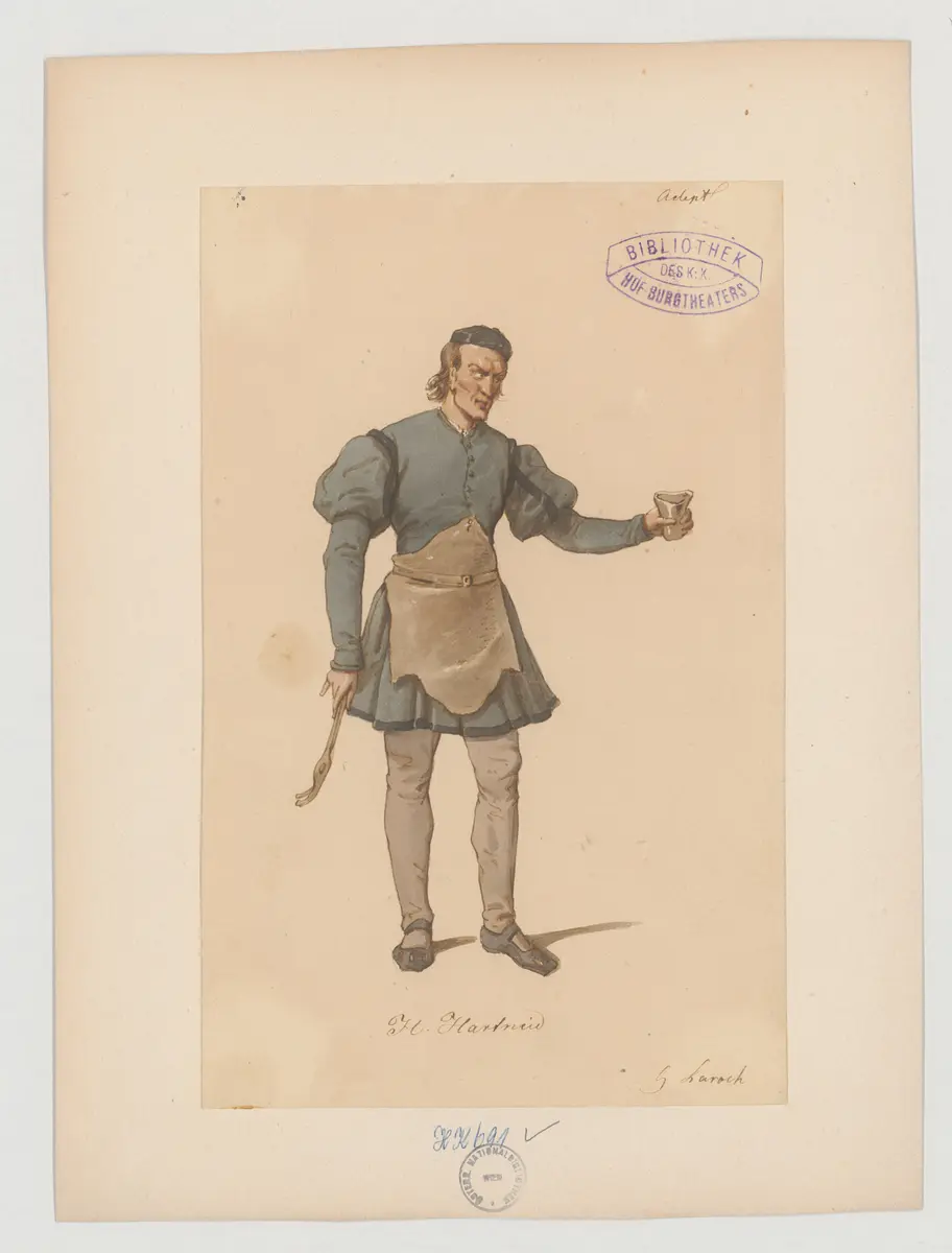 Der Adept, Titel der Serie: Figurinen des k.k. Hof-Burgtheaters