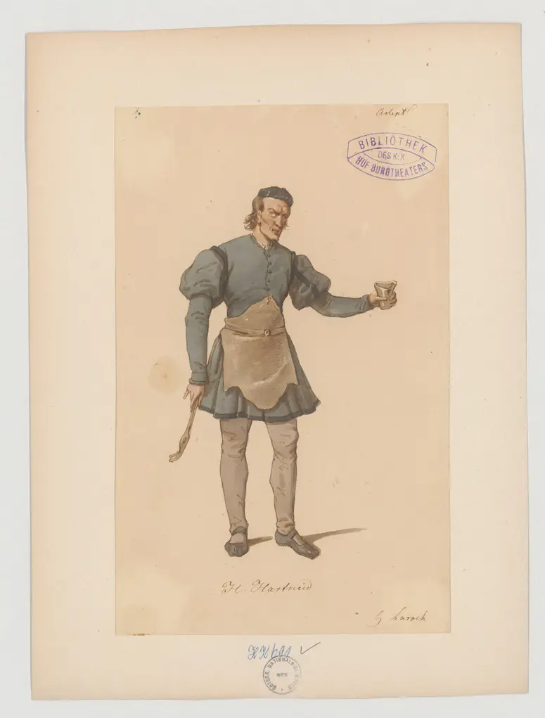Der Adept, Titel der Serie: Figurinen des k.k. Hof-Burgtheaters