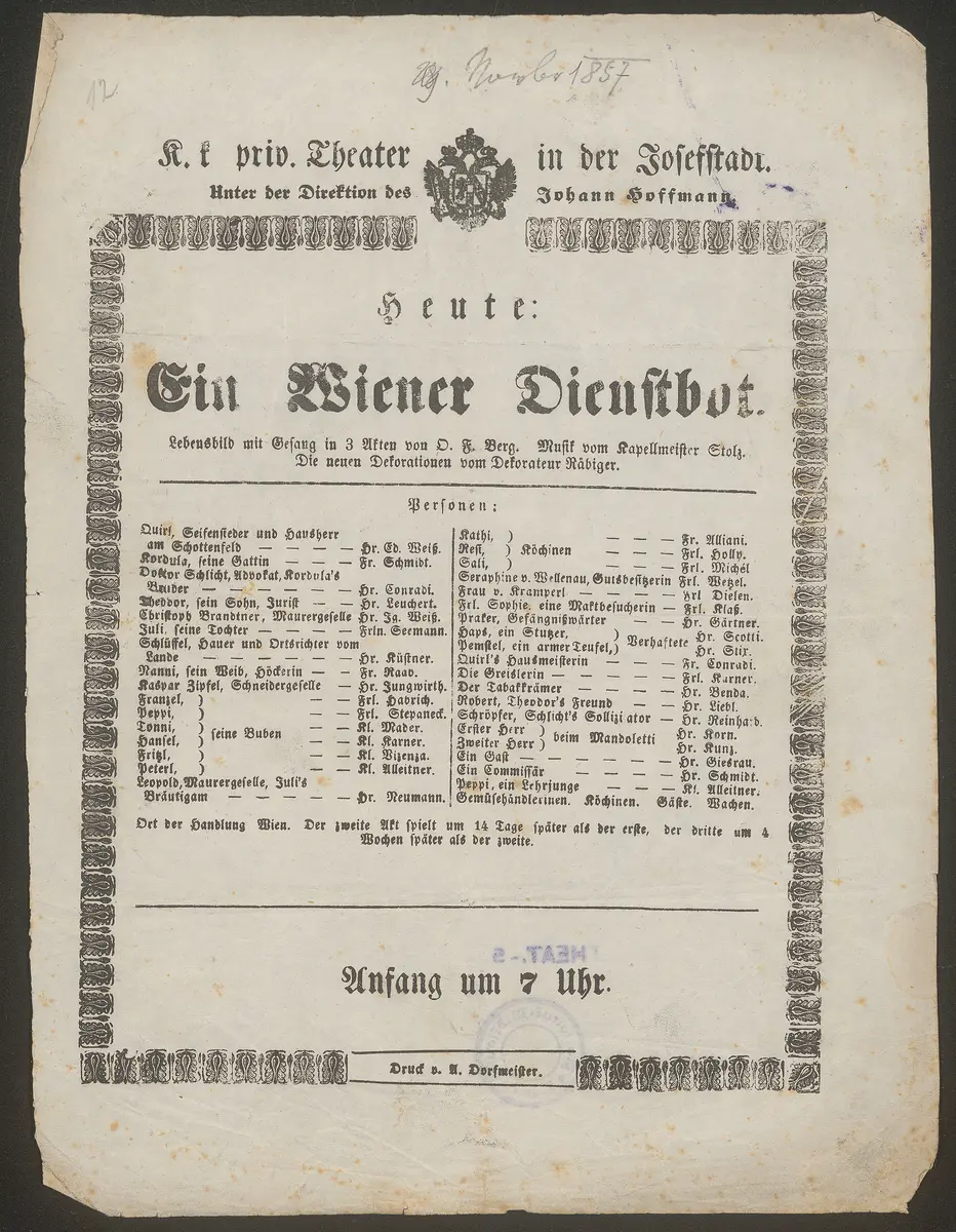 Ein Wiener Dienstbot, Ein Wiener Dienstbote