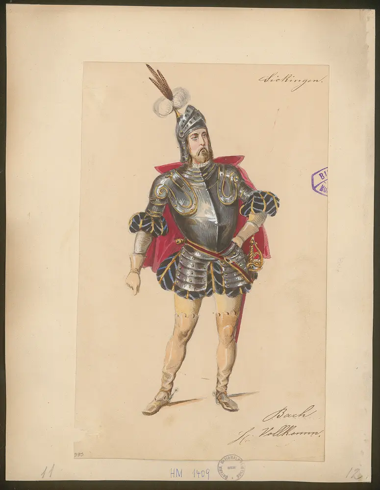 Franz von Sickingen, Titel der Serie: Figurinen des k.k. Hof-Burgtheaters