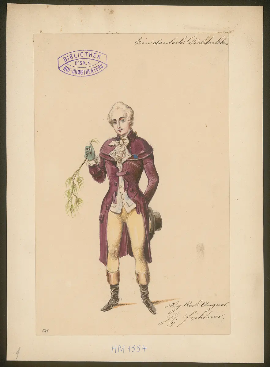 Ein deutsches Dichterleben, Titel der Serie: Figurinen des k.k. Hof-Burgtheaters