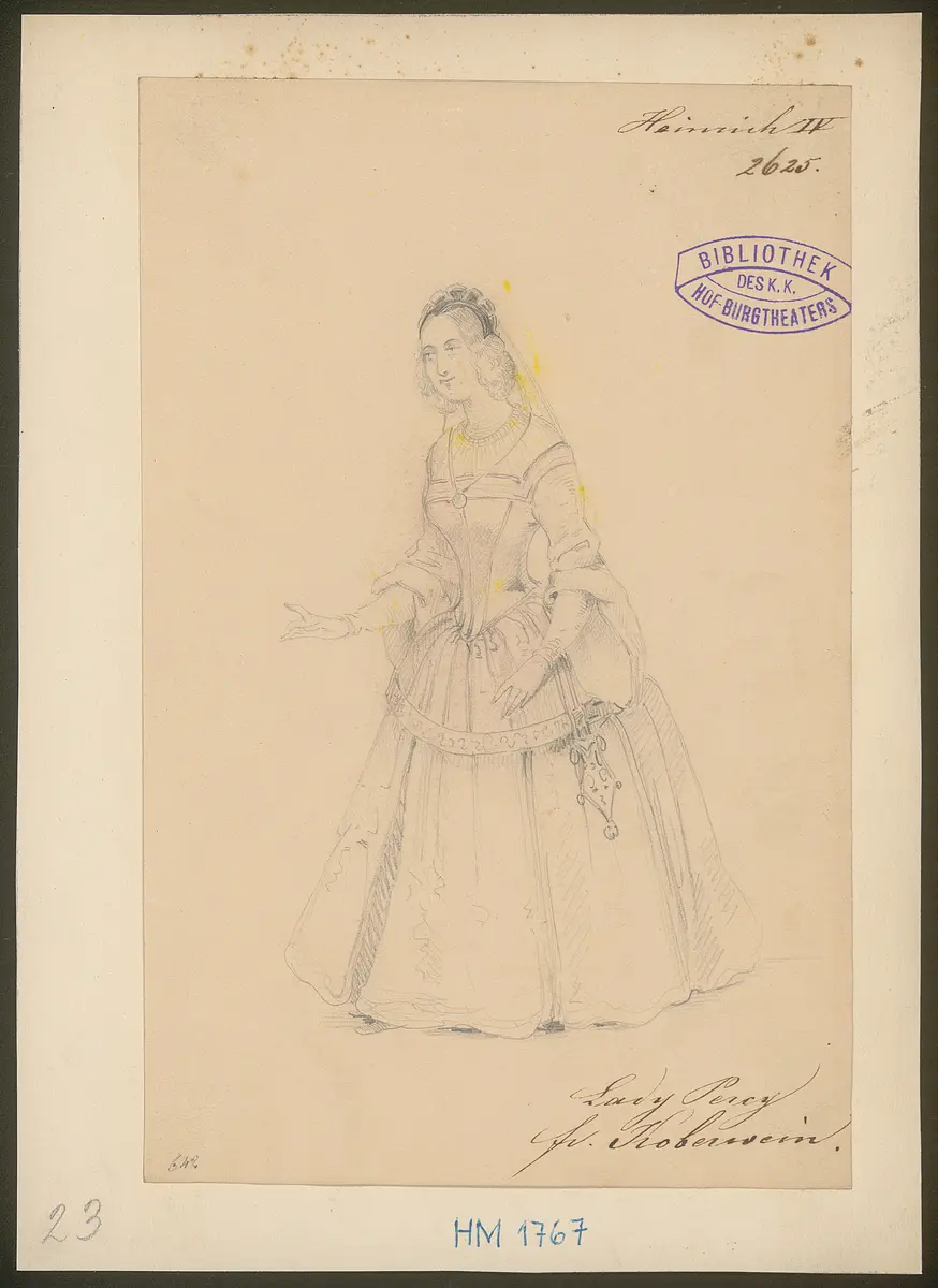 König Heinrich der Vierte, Suchtitel: Heinrich IV., Originaltitel: King Henry IV, Titel der Serie: Figurinen des k.k. Hof-Burgtheaters