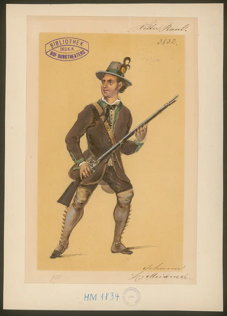 Vetter Raoul, Titel der Serie: Figurinen des k.k. Hof-Burgtheaters
