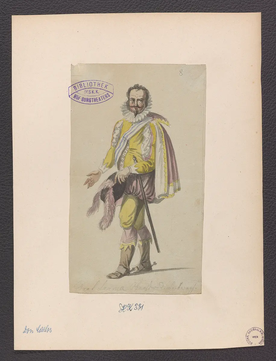 Don Carlos, Infant von Spanien, Originaltitel: Don Karlos, Infant von Spanien, Titel der Serie: Figurinen des k.k. Hof-Burgtheaters