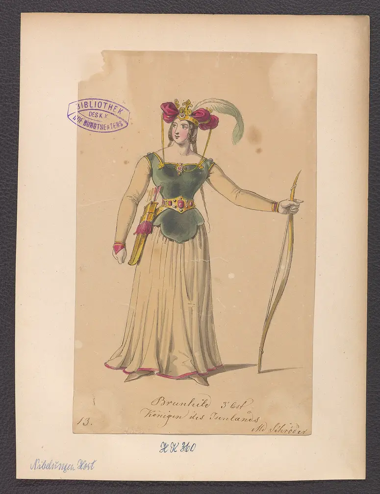 Der Nibelungenhort, Titel der Serie: Figurinen des k.k. Hof-Burgtheaters