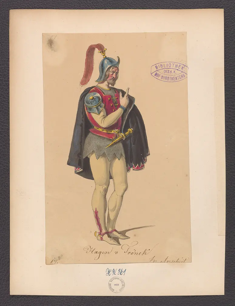 Der Nibelungenhort, Titel der Serie: Figurinen des k.k. Hof-Burgtheaters