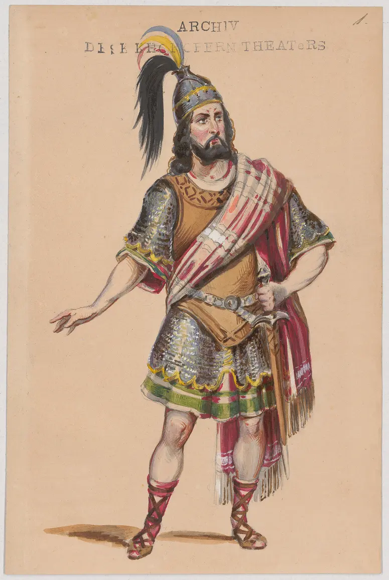 Euryanthe, Titel der Serie: Figurinen des k.k. Hofoperntheaters