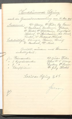 Protokolle der Ausschusssitzungen des Vereines des Deutschen Volkstheaters in Wien
