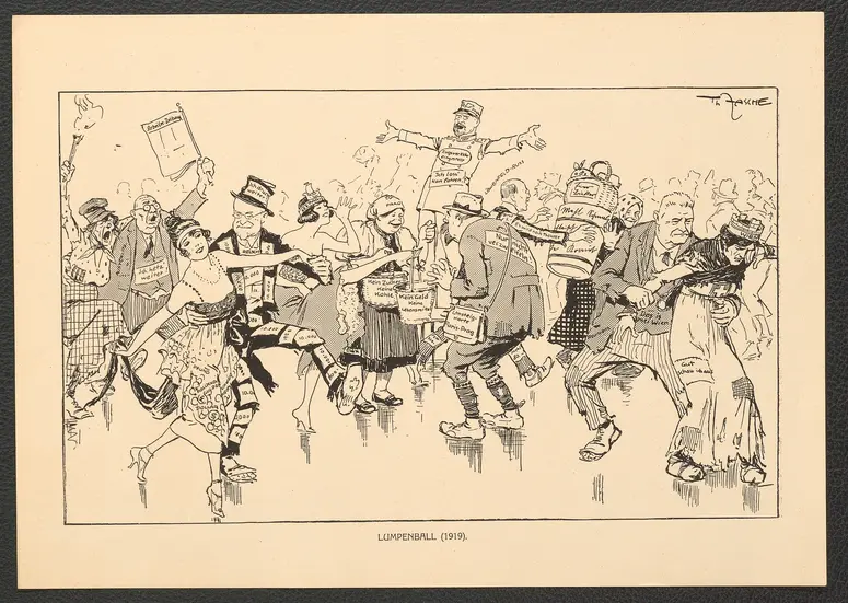 Lumpenball. (1919), Titel der Serie: Theo Zasche's Lachendes Wien