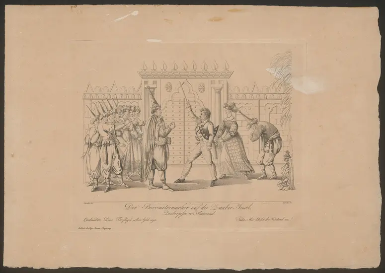Der Barometermacher auf der Zauberinsel, Titel der Serie: Gallerie drolliger Scenen, Name der Zeitschrift: Wiener Theaterzeitung