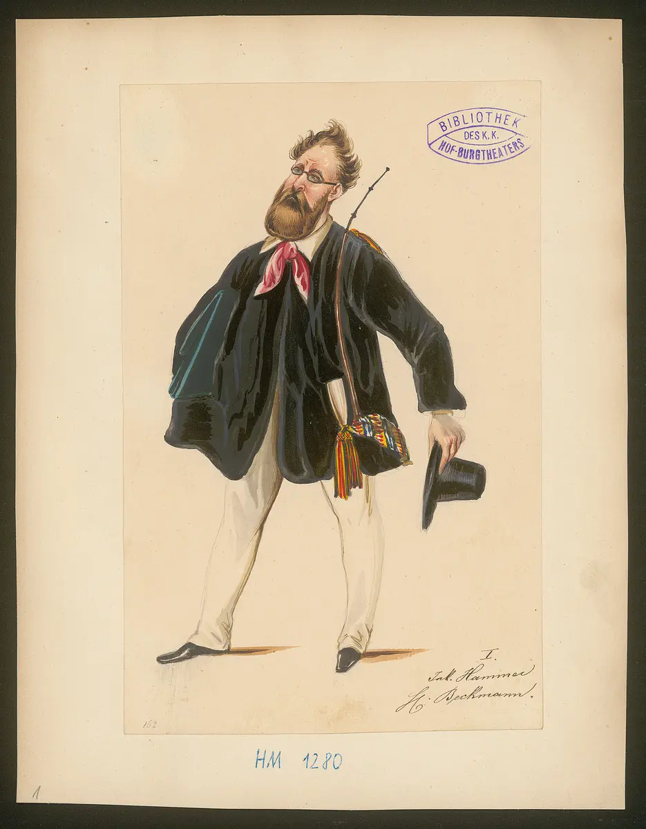 Peter im Frack, Titel der Serie: Figurinen des k.k. Hof-Burgtheaters