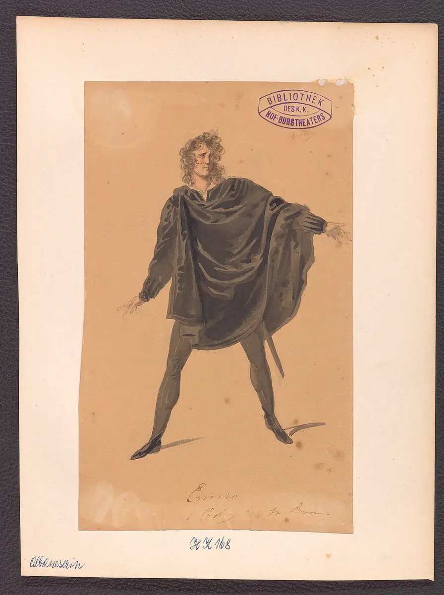 Die Albaneserin, Titel der Serie: Figurinen des k.k. Hof-Burgtheaters