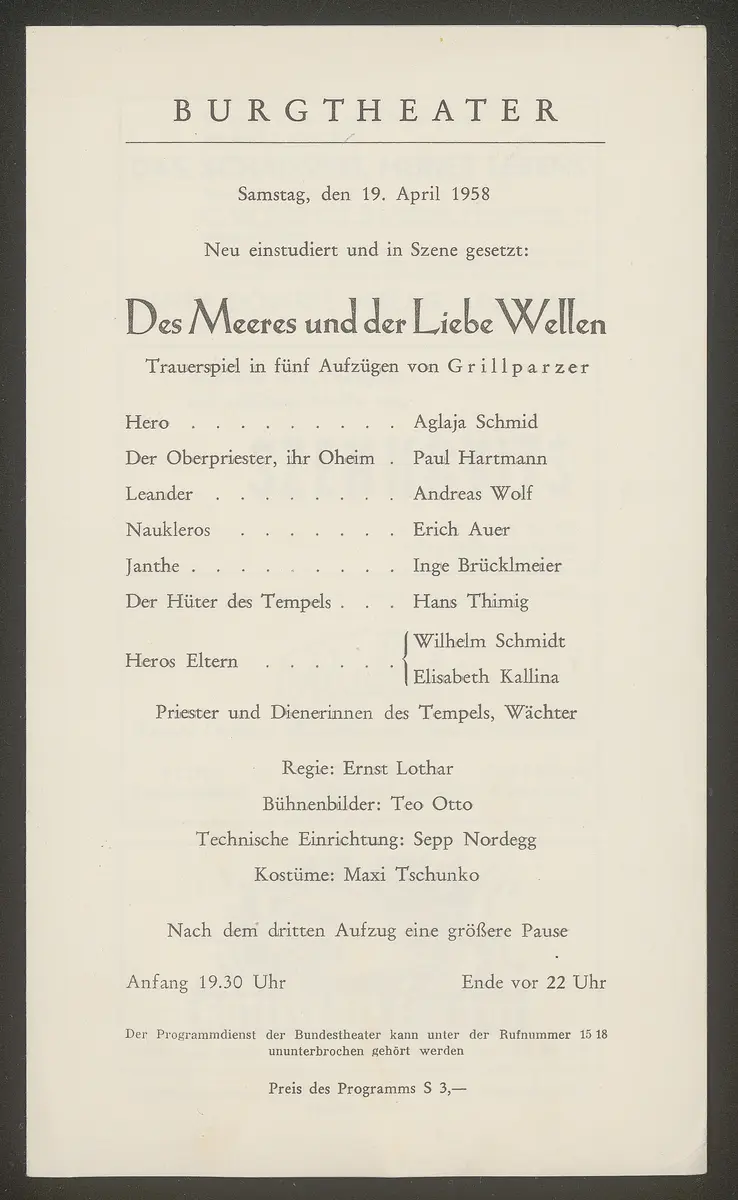 Des Meeres und der Liebe Wellen