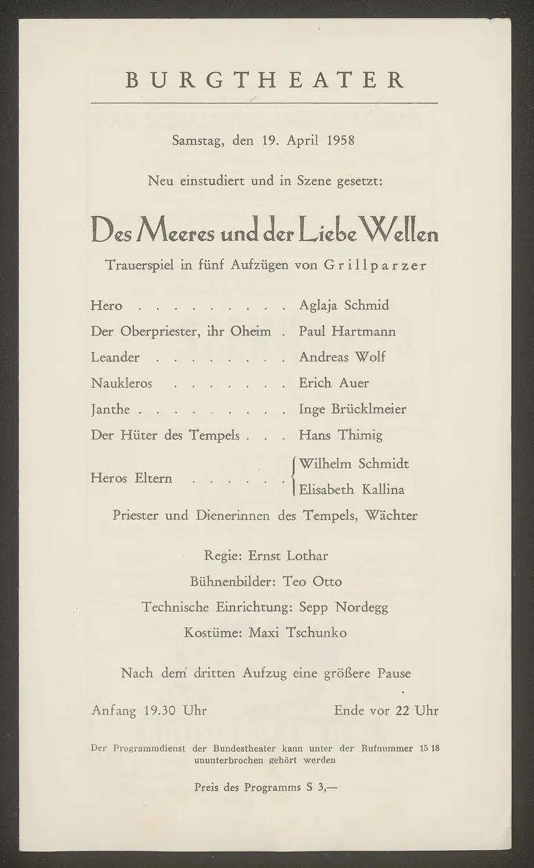 Des Meeres und der Liebe Wellen