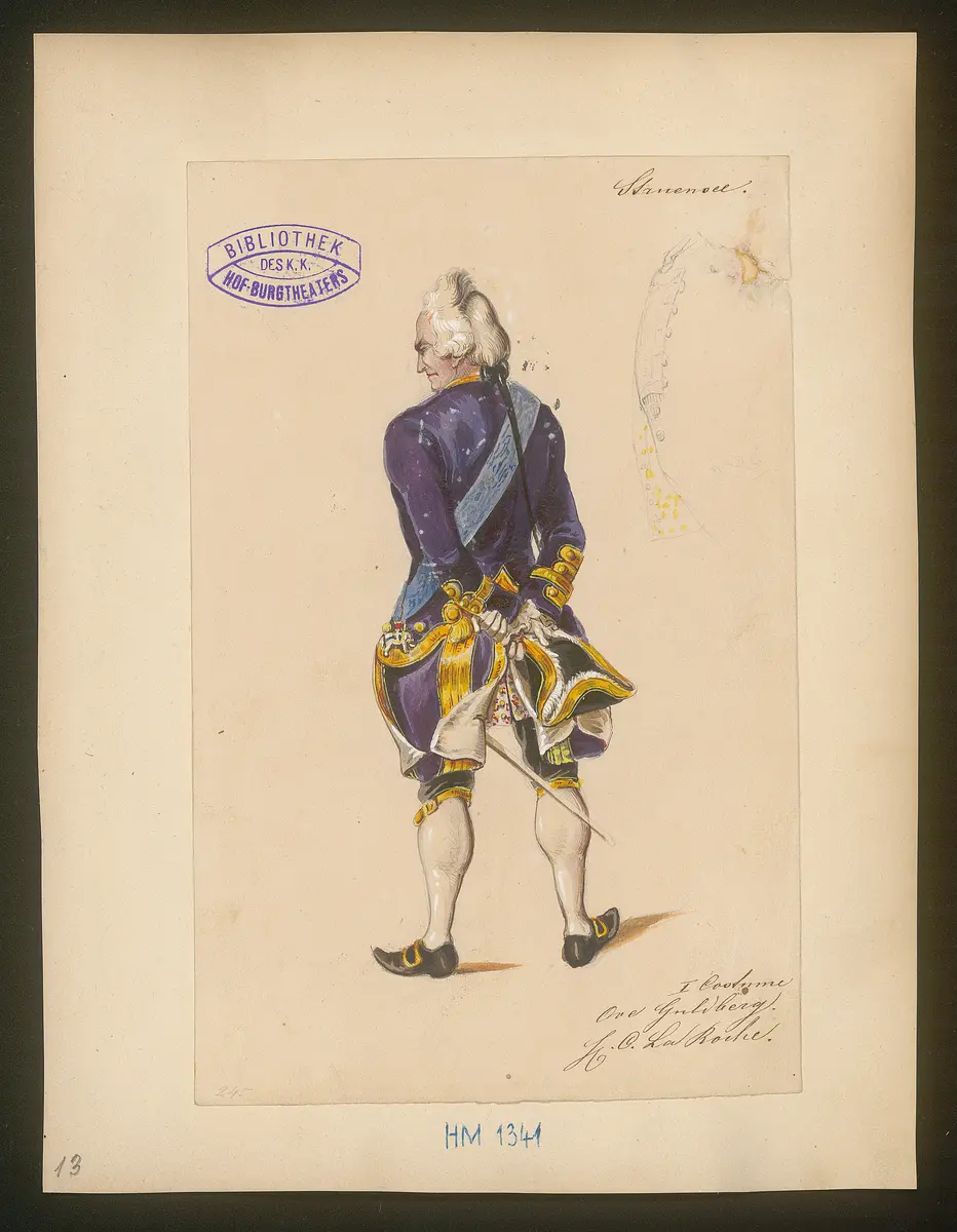 Struensee und die Deutschen in Dänemark, Titel der Serie: Figurinen des k.k. Hof-Burgtheaters