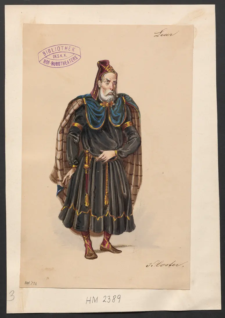 König Lear, Originaltitel: King Lear, Titel der Serie: Figurinen des k.k. Hof-Burgtheaters