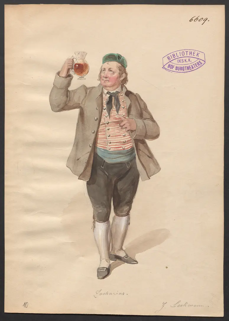 Der Goldbauer, Titel der Serie: Figurinen des k.k. Hof-Burgtheaters