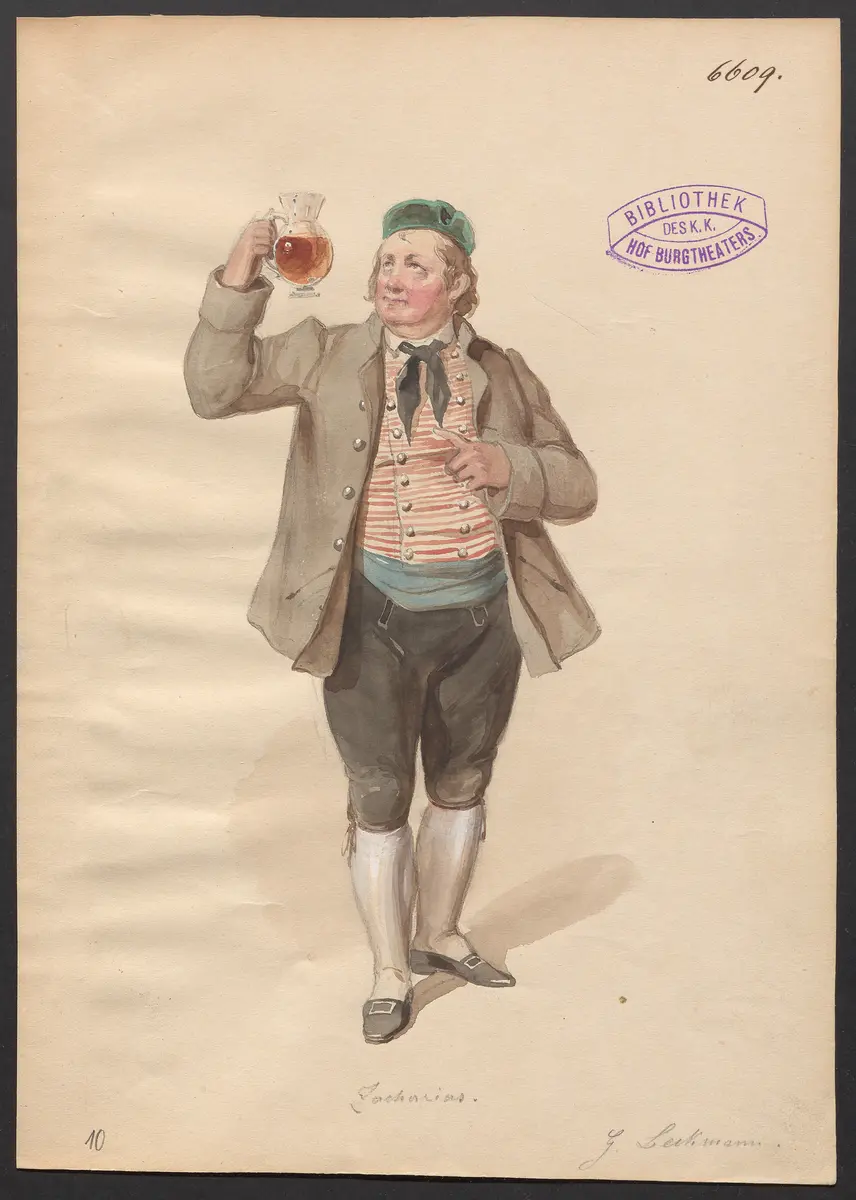 Der Goldbauer, Titel der Serie: Figurinen des k.k. Hof-Burgtheaters