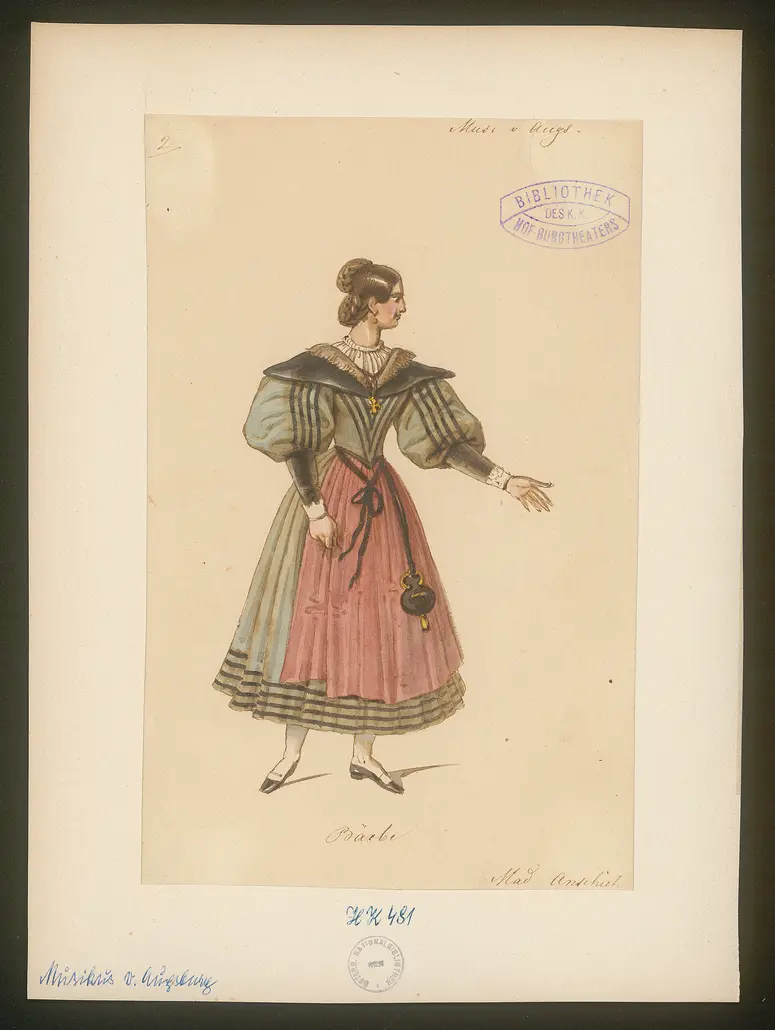 Der Musikus von Augsburg, Titel der Serie: Figurinen des k.k. Hof-Burgtheaters