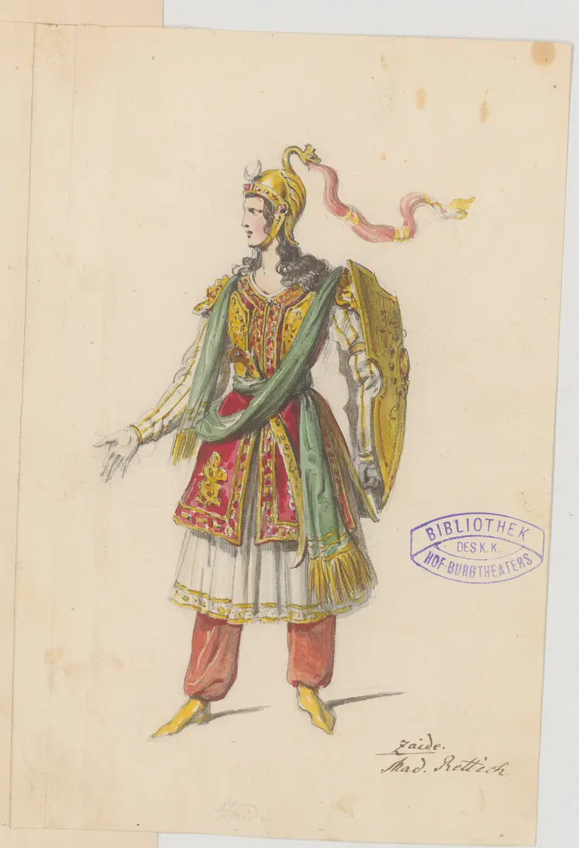 Ein weibliches Herz, Titel der Serie: Figurinen des k.k. Hof-Burgtheaters