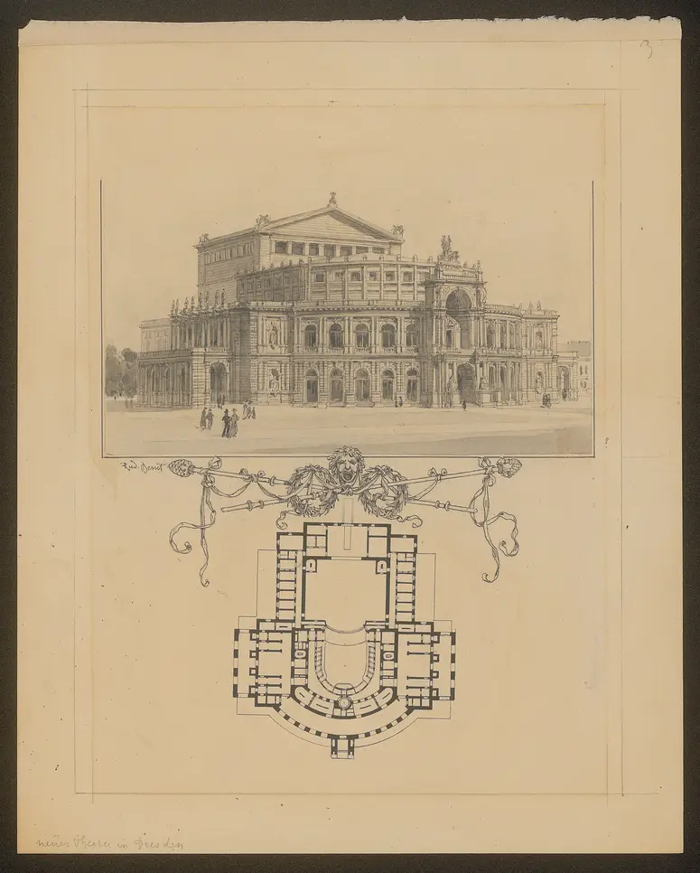 Dresden, Hoftheater (2. Semperoper), Alternativtitel: Dresden, Semperoper
