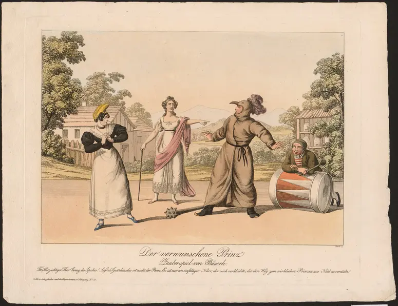 Der verwunschene Prinz, Titel der Serie: Gallerie interessanter und drolliger Scenen, Name der Zeitschrift: Wiener Theaterzeitung