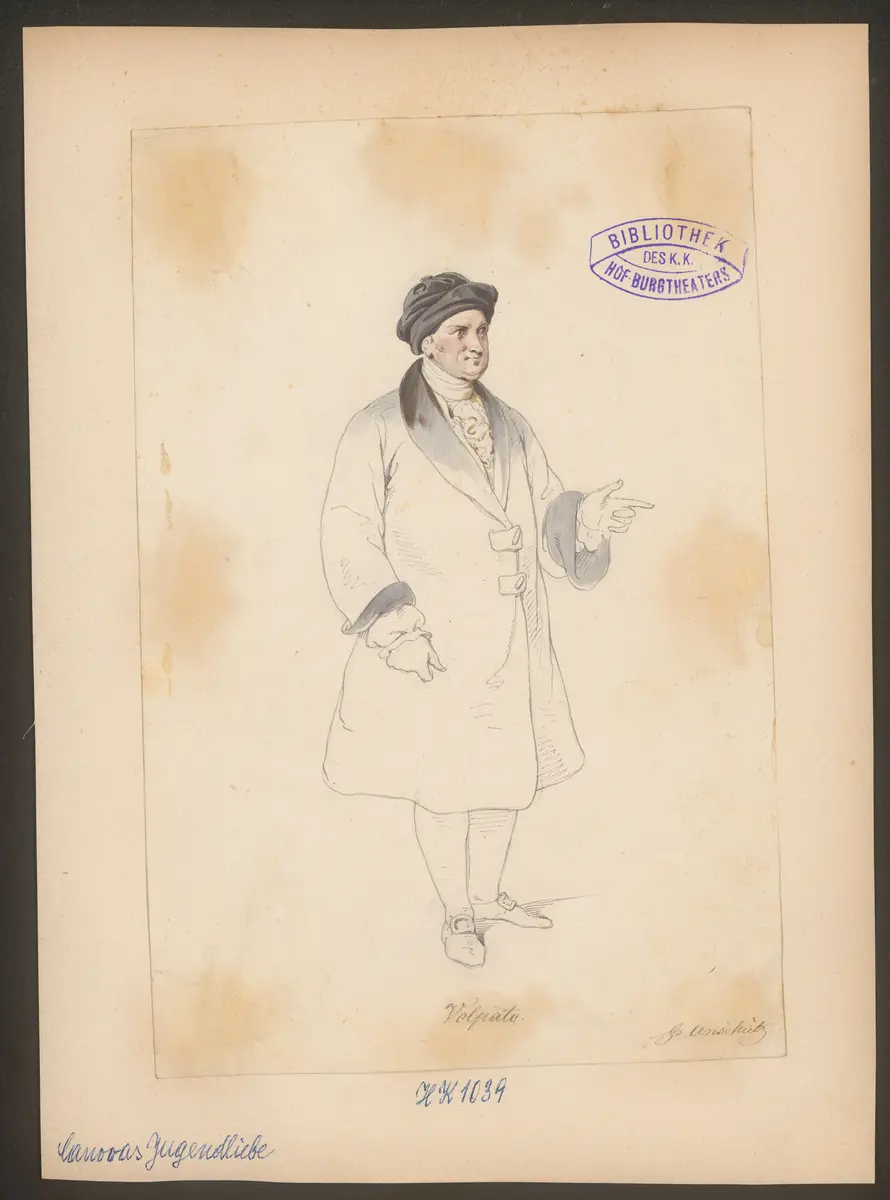 Canovas Jugendliebe, Titel der Serie: Figurinen des k.k. Hof-Burgtheaters