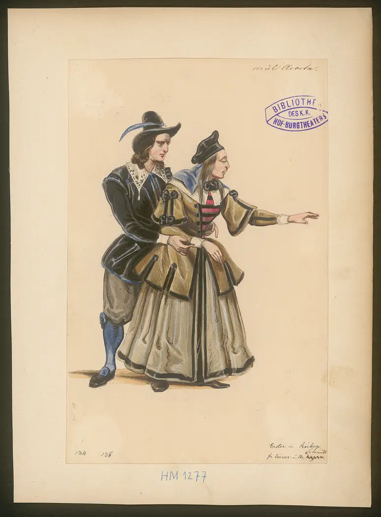 Uriel Acosta, Titel der Serie: Figurinen des k.k. Hof-Burgtheaters