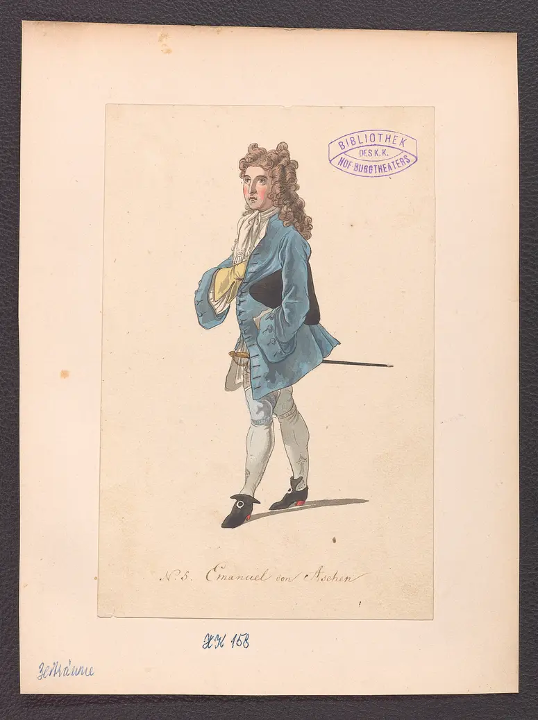 Die Zeitalter, Alternativtitel: Die Zeiträume, Titel der Serie: Figurinen des k.k. Hof-Burgtheaters