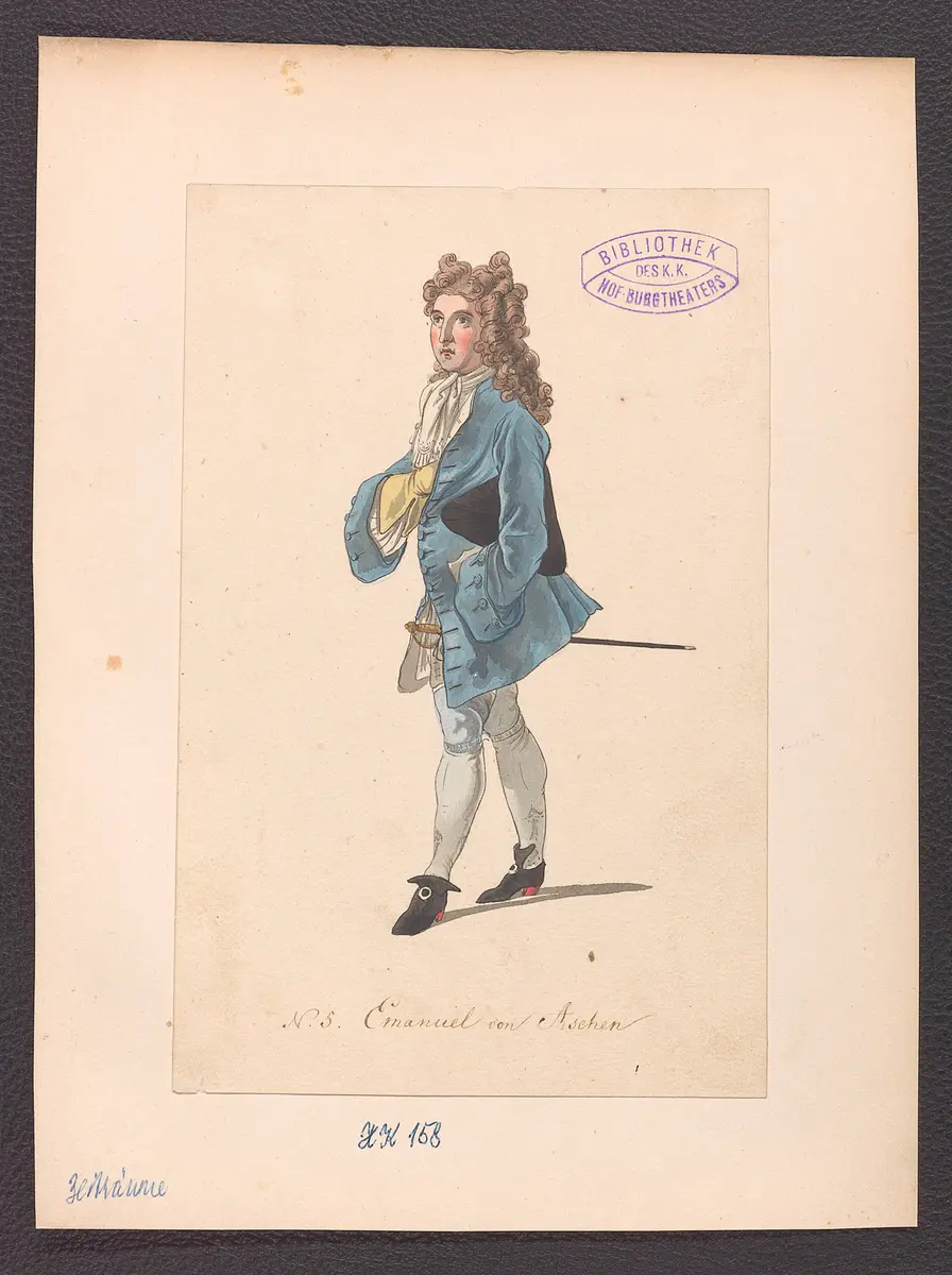 Die Zeitalter, Alternativtitel: Die Zeiträume, Titel der Serie: Figurinen des k.k. Hof-Burgtheaters