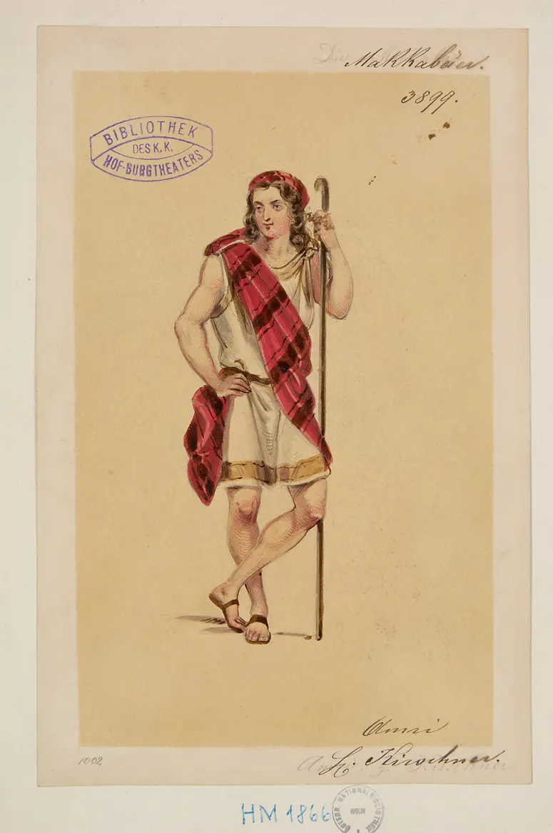 Die Makkabäer, Titel der Serie: Figurinen des k.k. Hof-Burgtheaters