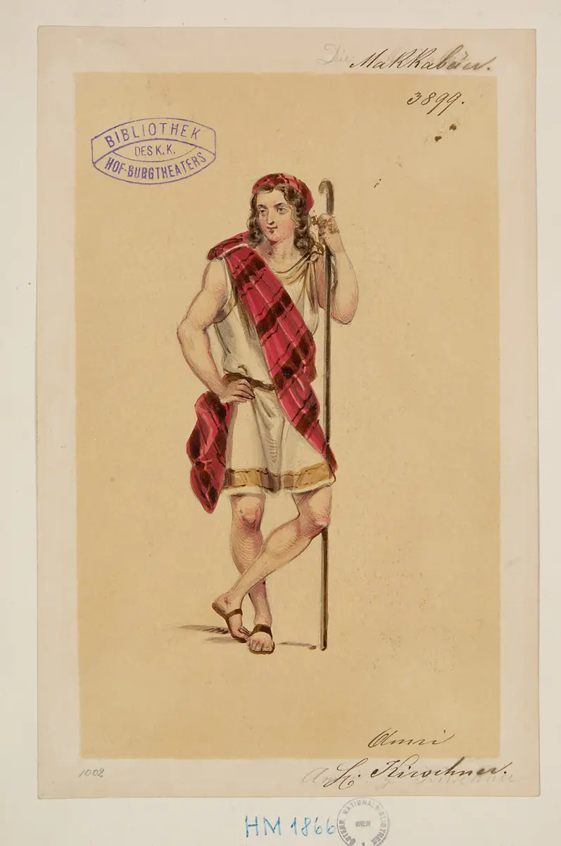 Die Makkabäer, Titel der Serie: Figurinen des k.k. Hof-Burgtheaters