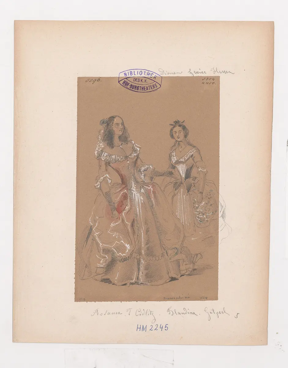 Der Diener zweier Herren, Originaltitel: Il servitore di due padroni, Titel der Serie: Figurinen des k.k. Hof-Burgtheaters