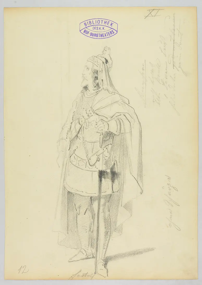 Die Jungfrau von Orleans, Titel der Serie: Figurinen des k.k. Hof-Burgtheaters