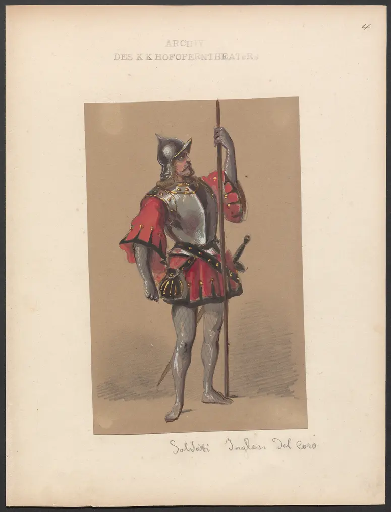 Giovanna d'Arco, Titel der Serie: Figurinen des k.k. Hofoperntheaters