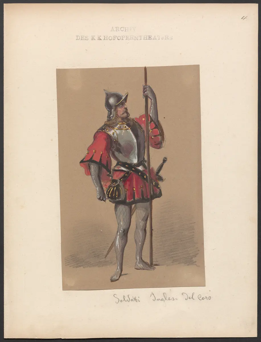 Giovanna d'Arco, Titel der Serie: Figurinen des k.k. Hofoperntheaters