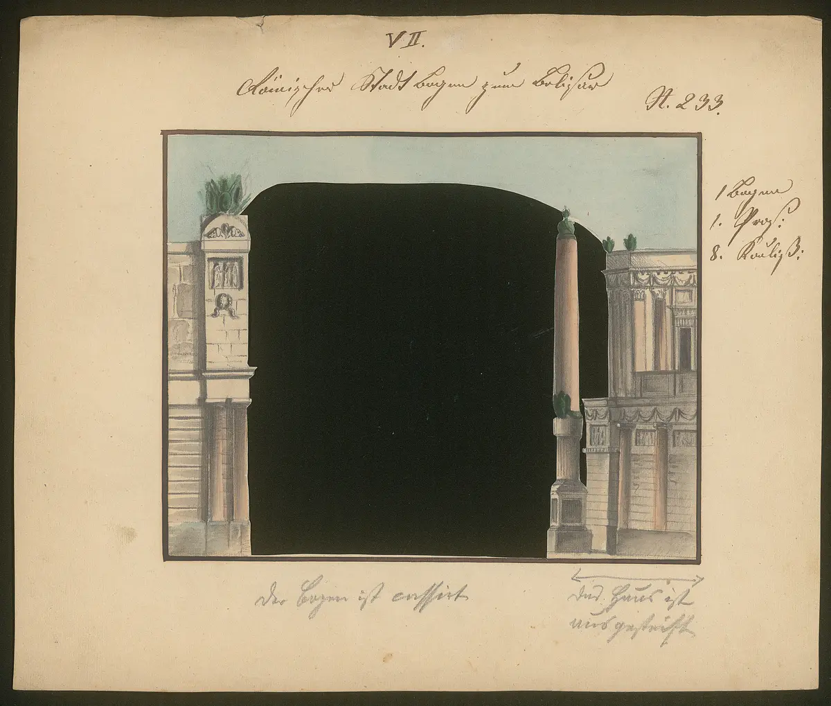 Belisar, Titel der Serie: Dekorationsfundus der Hoftheater (Altbestand aus der ersten Hälfte des 19. Jh.)