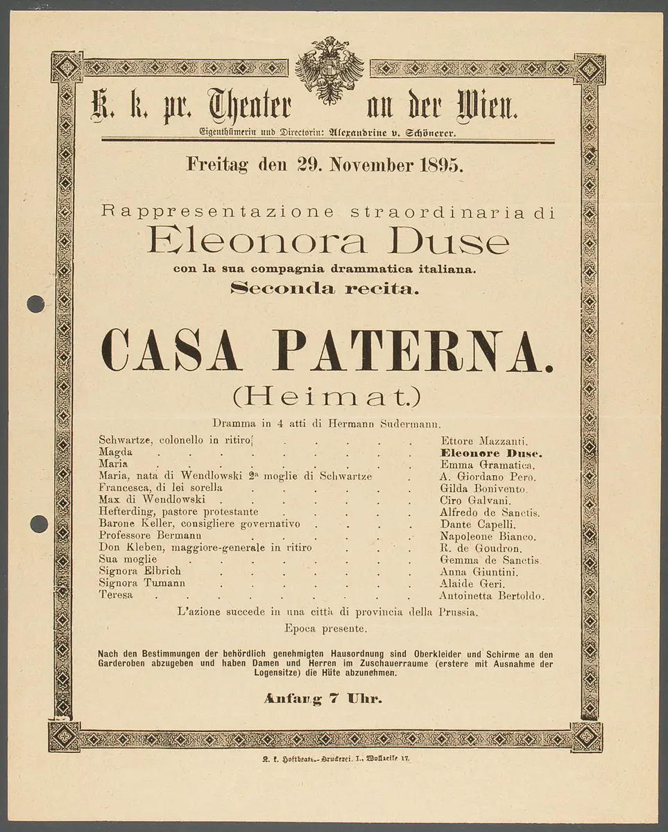 Heimat, Titel in Vorlageform: Casa paterna (Heimat)