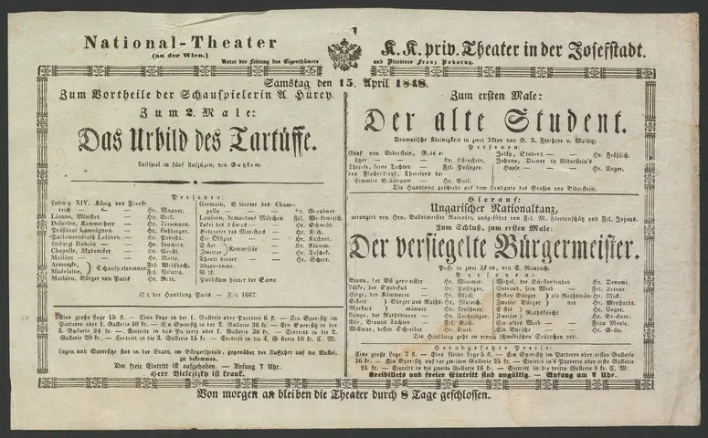 Das Urbild des Tartüffe, Das Urbild des Tartuffe, Der alte Student, Der versiegelte Bürgermeister