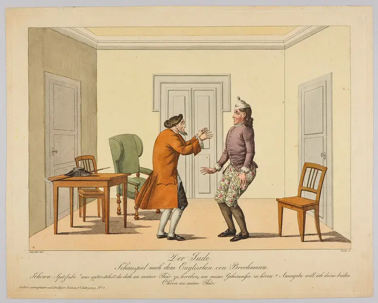 Der Jude, Titel der Serie: Gallerie interessanter und drolliger Scenen, Name der Zeitschrift: Wiener Theaterzeitung