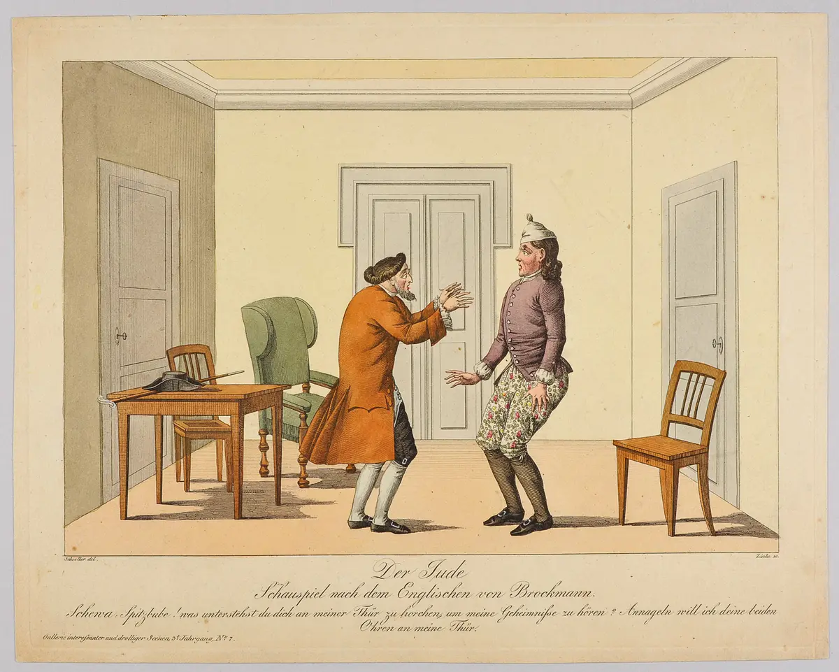 Der Jude, Titel der Serie: Gallerie interessanter und drolliger Scenen, Name der Zeitschrift: Wiener Theaterzeitung