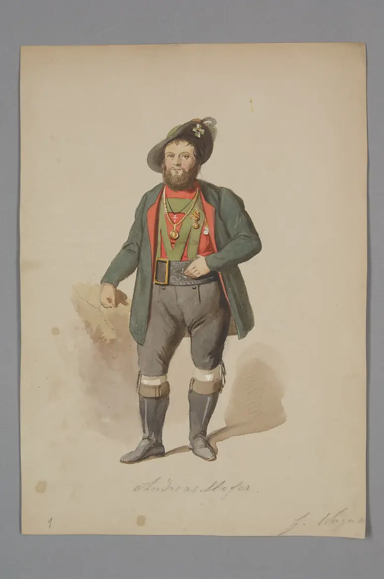 Andreas Hofer, der Sandwirt von Passeyer, Originaltitel: Das Trauerspiel in Tyrol, Titel der Serie: Figurinen des k.k. Hof-Burgtheaters
