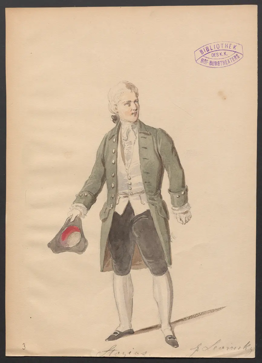 Soldatenliebchen, Titel der Serie: Figurinen des k.k. Hof-Burgtheaters