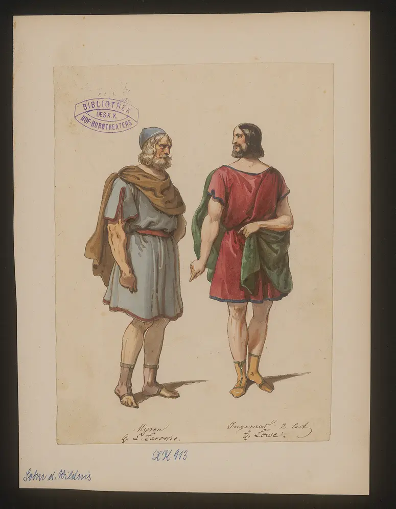 Der Sohn der Wildnis, Titel der Serie: Figurinen des k.k. Hof-Burgtheaters