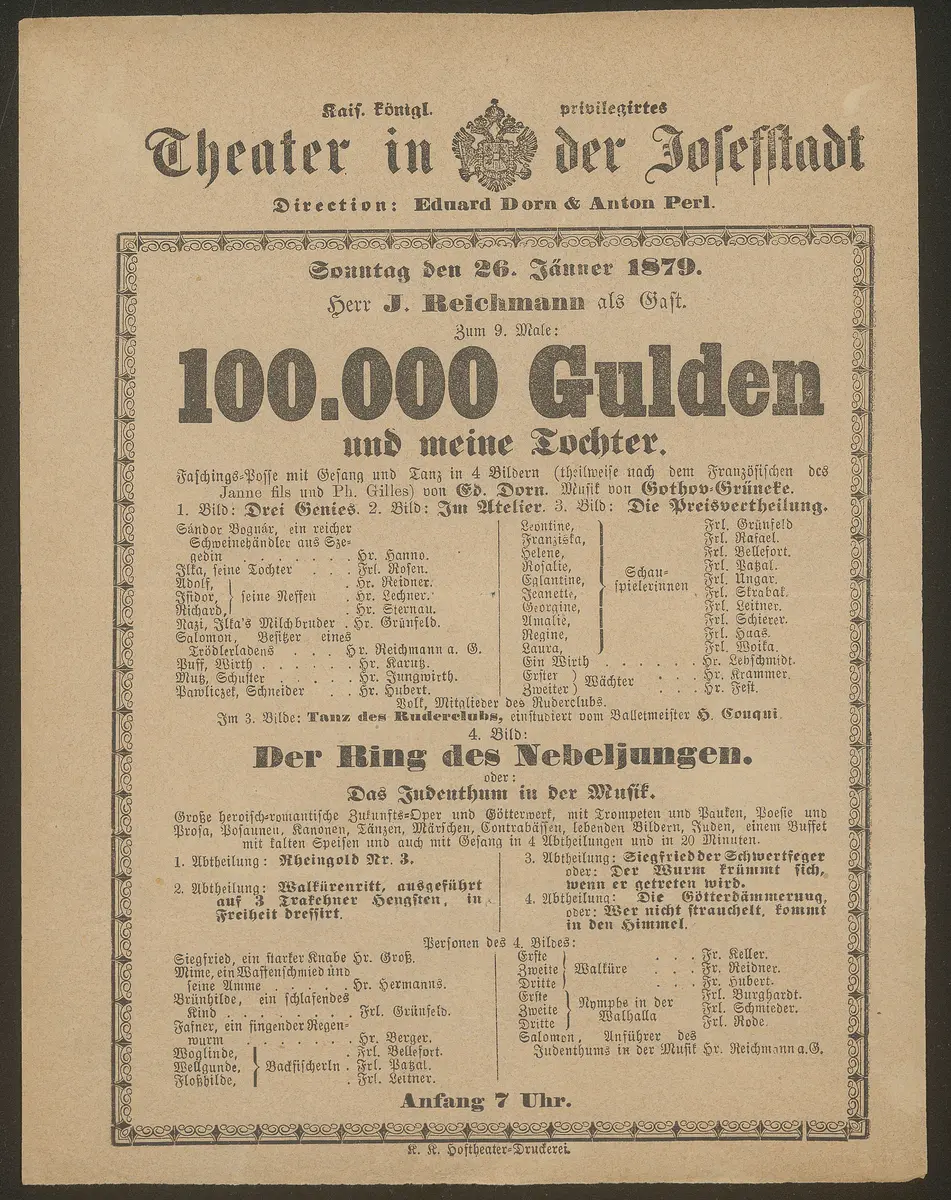 100.000 Gulden und meine Tochter, Hunderttausend Gulden und meine Tochter