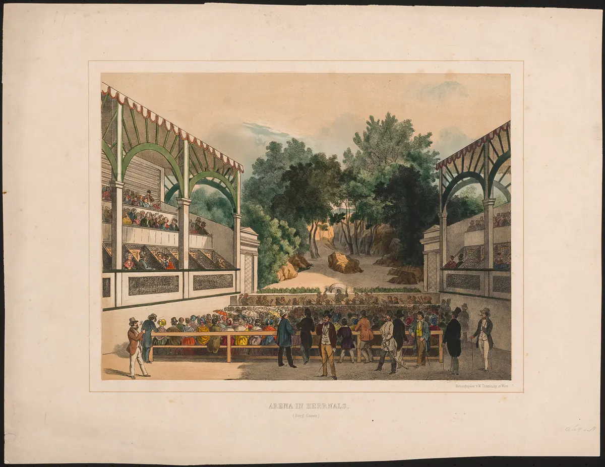 Wien, Arena in Hernals, Titel in Vorlageform: Arena in Hernals (Berg Gasse)